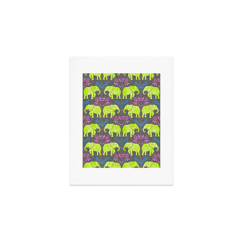 Schatzi Brown Elephant 1 Neon Art Print