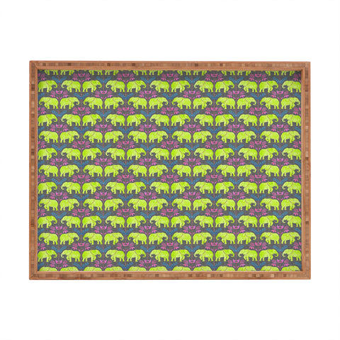 Schatzi Brown Elephant 1 Neon Rectangular Tray