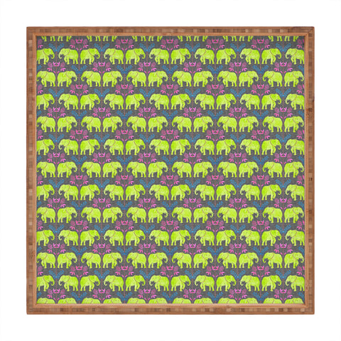Schatzi Brown Elephant 1 Neon Square Tray