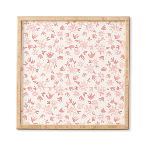 Schatzi Brown Erinn Floral Pink Framed Wall Art