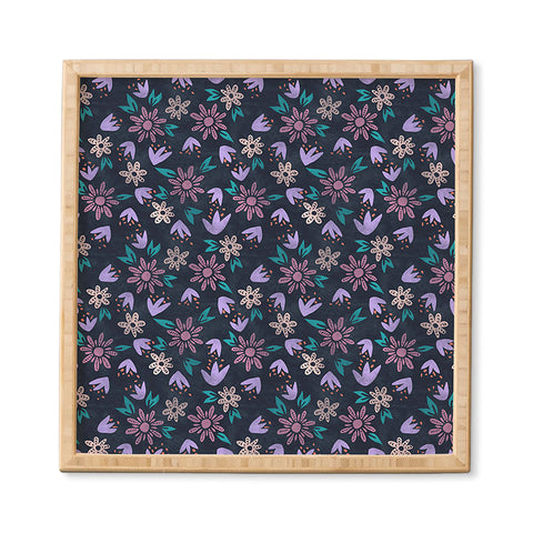 Schatzi Brown Erinn Floral Purple Framed Wall Art