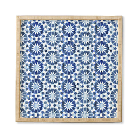 Schatzi Brown Farah Tile Blue Framed Wall Art
