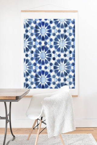 Schatzi Brown Farah Tile Blue Art Print And Hanger