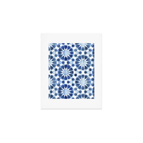 Schatzi Brown Farah Tile Blue Art Print