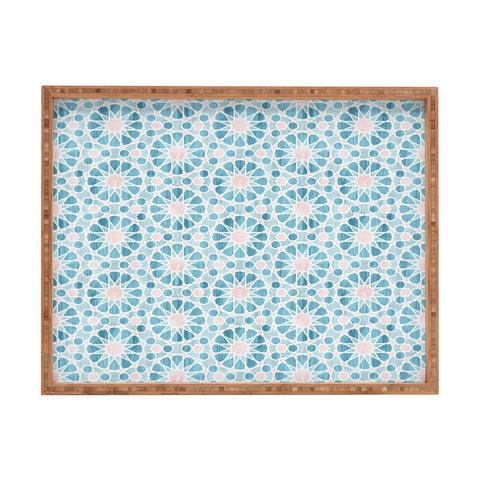 Schatzi Brown Farah Tile Pastel Rectangular Tray