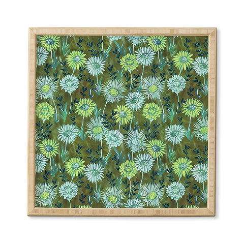 Schatzi Brown Gillian Floral Green Framed Wall Art