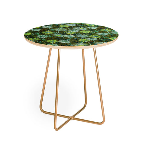 Schatzi Brown Gillian Floral Green Round Side Table