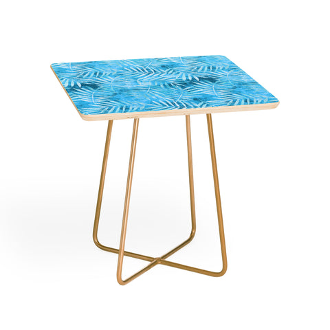 Schatzi Brown Goddess Palm Turquoise Side Table