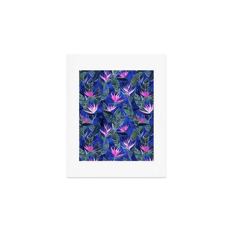 Schatzi Brown Hawaii Flower 1 Blue Art Print