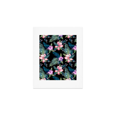 Schatzi Brown Hawaii Flower 2 Black Art Print