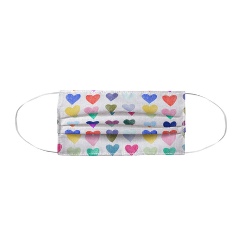 Schatzi Brown Heart Stamps Multi Face Mask