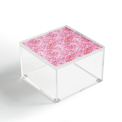 Schatzi Brown Hot Pink Zebra Acrylic Box