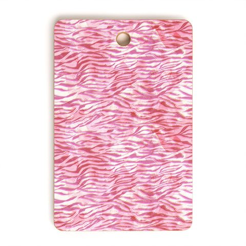 Schatzi Brown Hot Pink Zebra Cutting Board Rectangle