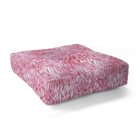 Schatzi Brown Hot Pink Zebra Floor Pillow Square