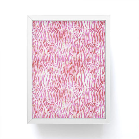 Schatzi Brown Hot Pink Zebra Framed Mini Art Print