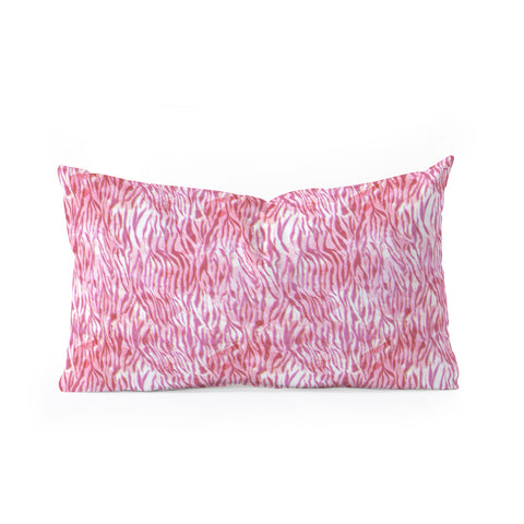 Schatzi Brown Hot Pink Zebra Oblong Throw Pillow