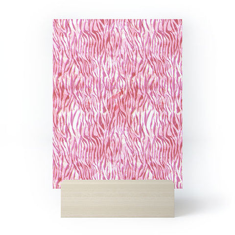 Schatzi Brown Hot Pink Zebra Mini Art Print