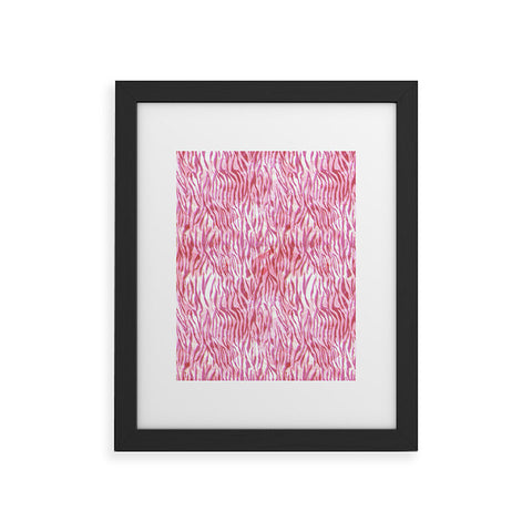 Schatzi Brown Hot Pink Zebra Framed Art Print