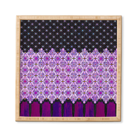 Schatzi Brown Jeema Boho Pattern Purple Framed Wall Art