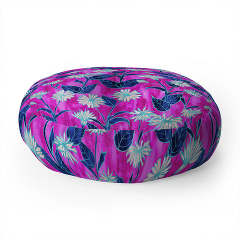 Schatzi Brown Justina Floral Pink Floor Pillow Round