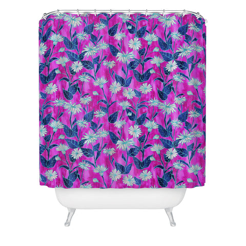 Schatzi Brown Justina Floral Pink Shower Curtain