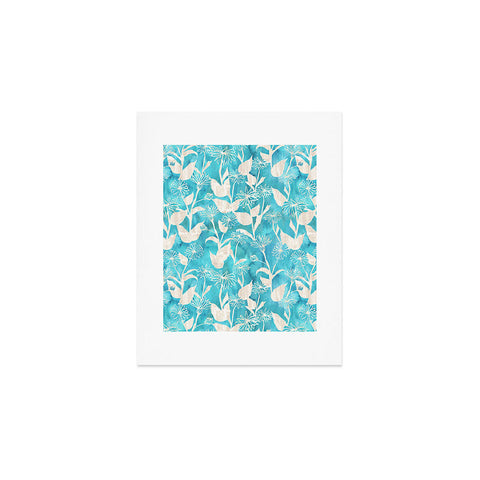 Schatzi Brown Justina Floral Turquoise Art Print