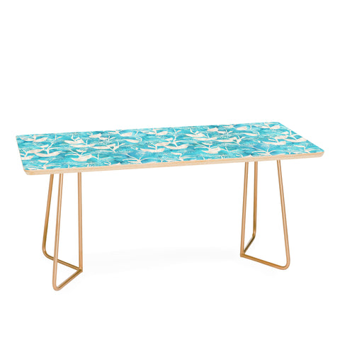 Schatzi Brown Justina Floral Turquoise Coffee Table
