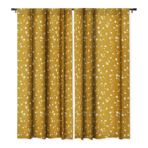 Schatzi Brown Libby Floral Marigold Blackout Window Curtain