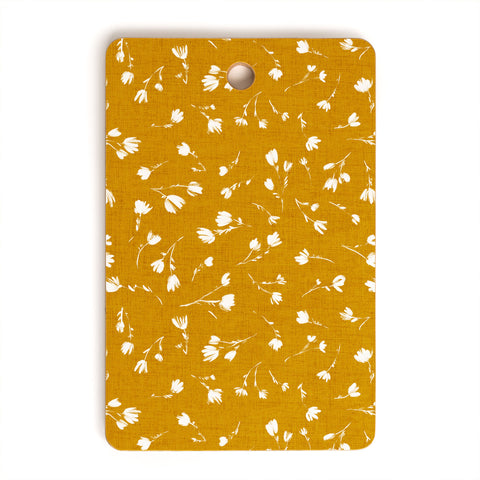 Schatzi Brown Libby Floral Marigold Cutting Board Rectangle