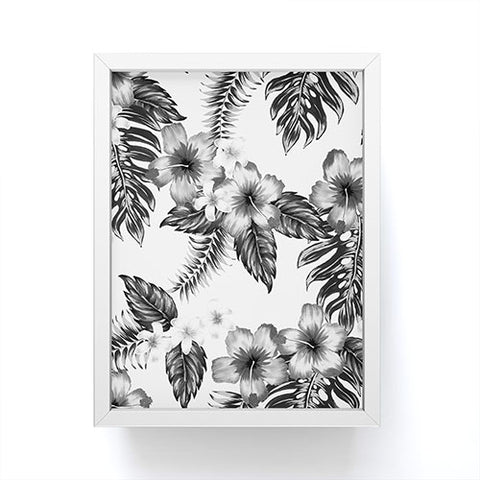 Schatzi Brown Live Aloha black and white Framed Mini Art Print