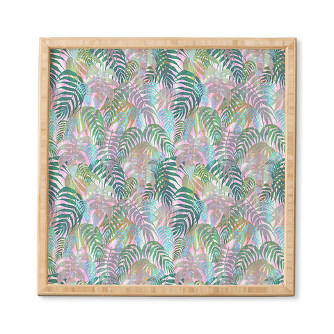 Schatzi Brown Lost in the Jungle pink green Framed Wall Art