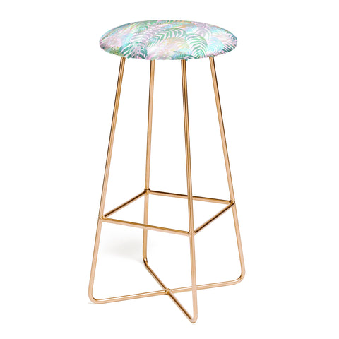 Schatzi Brown Lost in the Jungle pink green Bar Stool