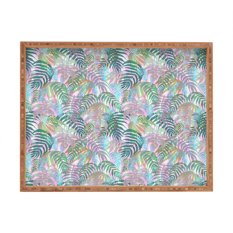 Schatzi Brown Lost in the Jungle pink green Rectangular Tray