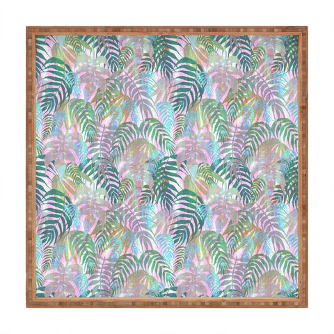 Schatzi Brown Lost in the Jungle pink green Square Tray