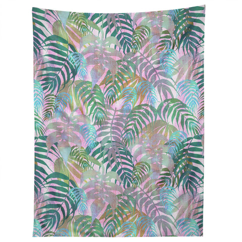Schatzi Brown Lost in the Jungle pink green Tapestry