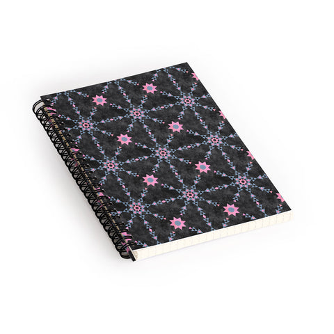 Schatzi Brown Love Triangle II Black Spiral Notebook
