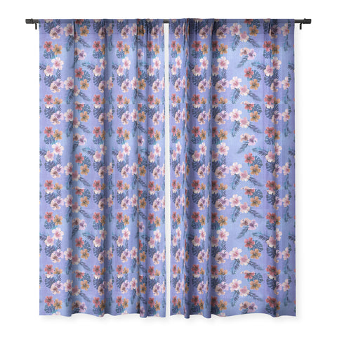 Schatzi Brown Luana Blue Sheer Window Curtain