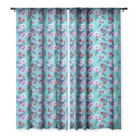 Schatzi Brown Luana Turquoise Sheer Window Curtain