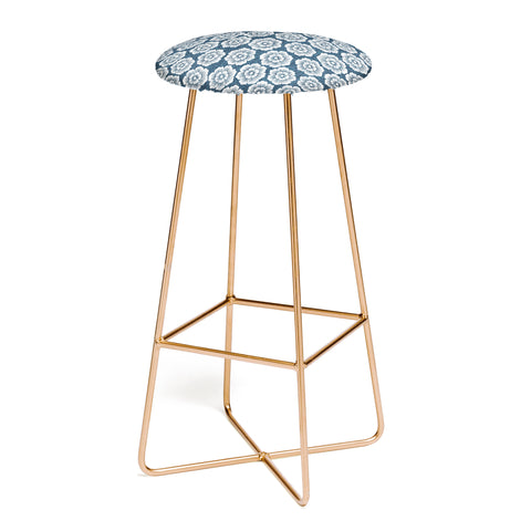 Schatzi Brown Lucy Floral Night Blue Bar Stool