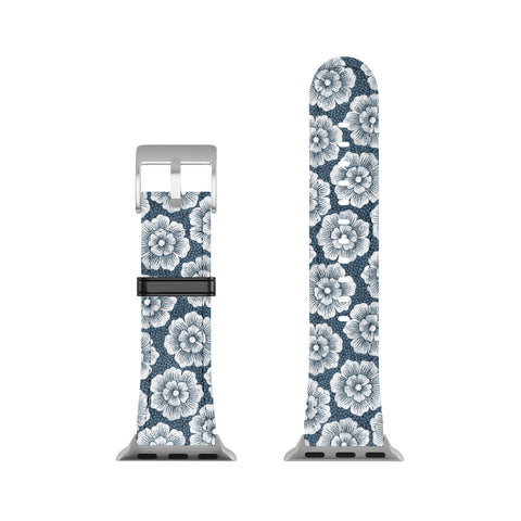 Schatzi Brown Lucy Floral Night Blue Apple Watch Band