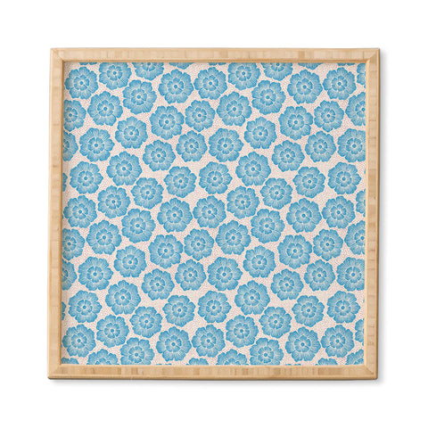 Schatzi Brown Lucy Floral Turquoise Framed Wall Art
