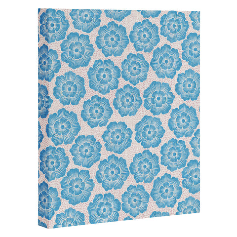 Schatzi Brown Lucy Floral Turquoise Art Canvas
