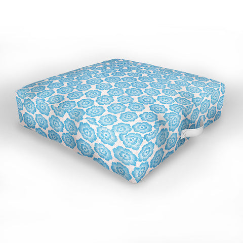 Schatzi Brown Lucy Floral Turquoise Outdoor Floor Cushion