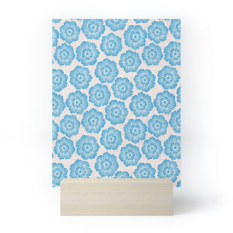 Schatzi Brown Lucy Floral Turquoise Mini Art Print
