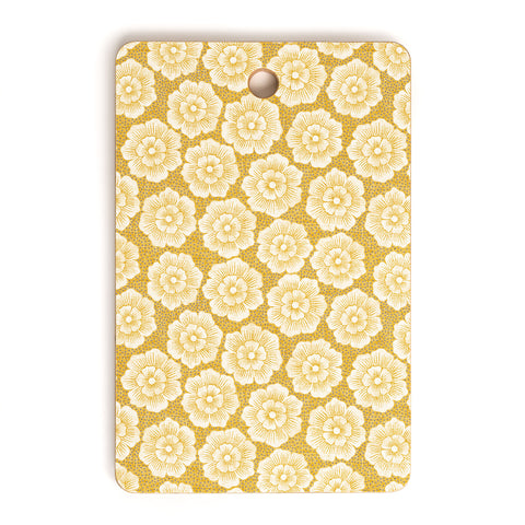 Schatzi Brown Lucy Floral Yellow Cutting Board Rectangle
