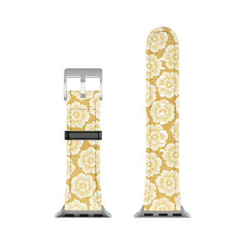 Schatzi Brown Lucy Floral Yellow Apple Watch Band