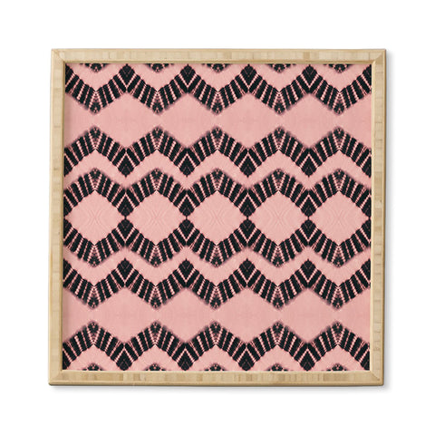 Schatzi Brown Luna Tie Dye Pink Black Framed Wall Art
