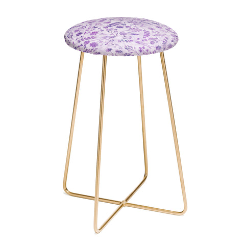 Schatzi Brown Mallory Floral Lilac Counter Stool