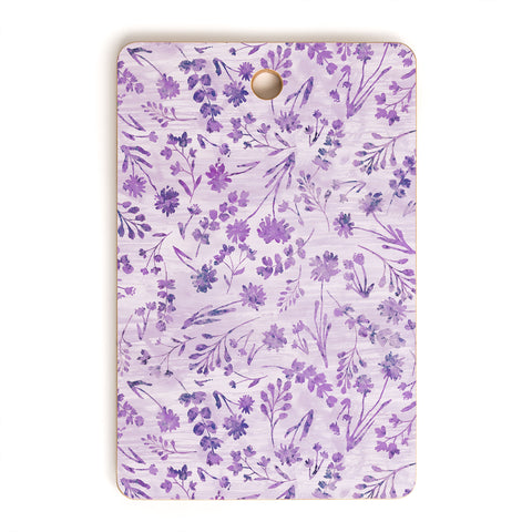 Schatzi Brown Mallory Floral Lilac Cutting Board Rectangle