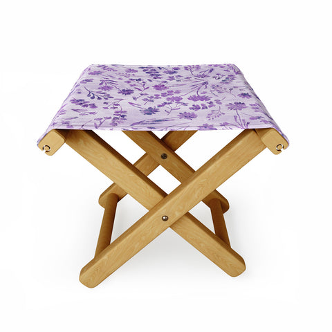 Schatzi Brown Mallory Floral Lilac Folding Stool